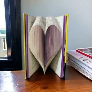 Unique 3D Folded Book Art Décor Piece